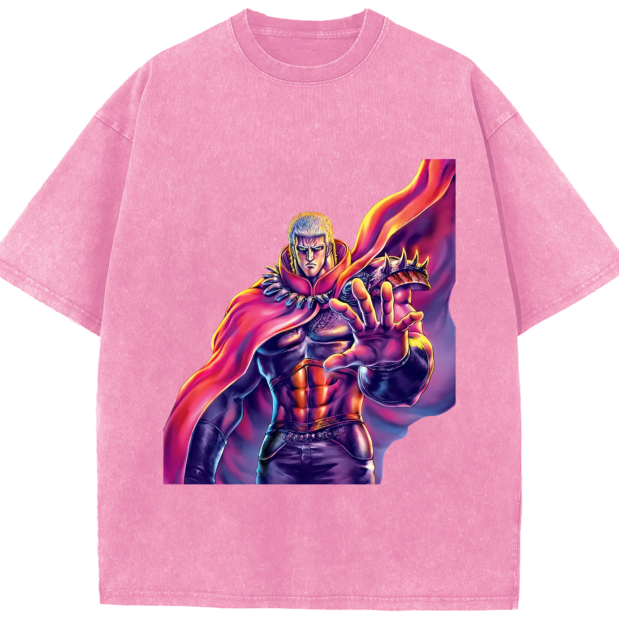 （画像用） 北斗の拳 Fist of the North Star 綿100% ヴィンテージ風 半袖Tシャツ（フロントプリント）
